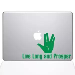 The Decal Guru Live Long and Prosper 데칼 비닐 스티커, 11인치 맥북 에어, 그린 (1349-MAC-11A-LG)