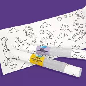 붙였다뗐다 어린이 색칠놀이 롤페이퍼 공룡스케치 홈스쿨 호기심