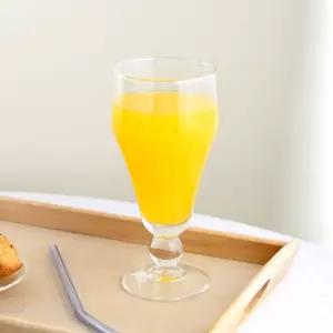 와이드 글라스잔 450ml (6개 1세트)맥주컵 물컵 유리 인테리어용 주스 술잔 라운지하이볼 손님접대용