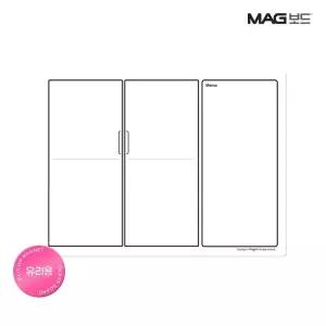 마그보드 유리용 냉장고를 부탁해미니 화이트 자석 탈부착 메모패드 스케줄러 스케줄판 보드판