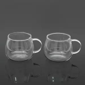 메이 내열 유리잔 2개 세트 150ml 찻잔 커피티잔 허브티 유리컵 홈카페 예쁜 다도용품