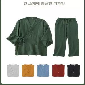 숯가마 옷 사우나복 활동복 편안한 순면 잠옷 황토 찜질복 옷 단체 가운 휴식복