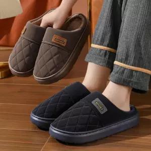 남자 고급 다이아 패턴 털 안감 실내화 거실화 슬리퍼학교 여름 방수 아동 유아동 사무실 남성 베란다 단체
