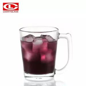 럭키글라스 까페 머그잔 6P세트)컵 물컵 음료 투명 유리 물잔 쥬스 생수 커피 수잔 주스 티 다용도