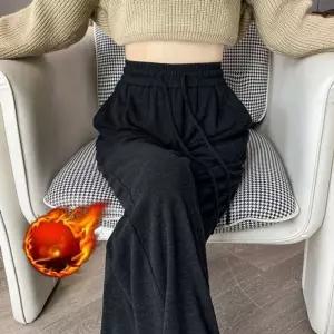 기모 플리스 와이드 밴딩팬츠 DS-5113 롱팬츠 겨울밴 여성트레이닝 데일리