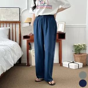 밴딩 통바지 시원한 여름 슬랙스 여자 핏 와이드