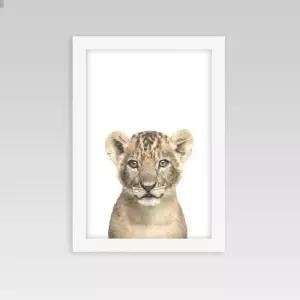 동물액자 아기방 벽꾸미기 사자B사진 포스터 무광 초상화 강아지 인테리어 디자인 귀여운