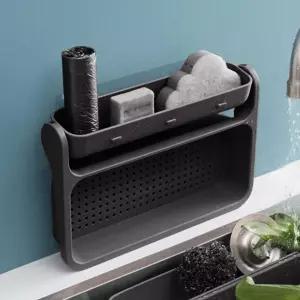 90도 회전 싱크대 채반(블랙)주방 바구니 소쿠리 야채 과일 물빠짐 탈수 형채반