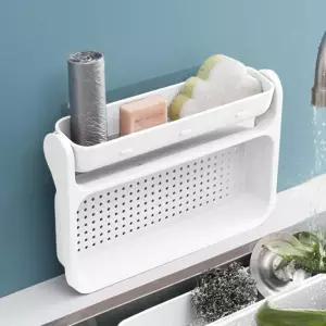 90도 회전 싱크대 채반(화이트)주방 바구니 소쿠리 야채 과일 물빠짐 탈수 형채반