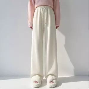 아인리 여성기모 하이웨스트 세미와이드팬츠 아이보리겨울바지 골덴 융바지 여자 코듀로이