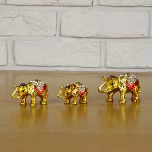 데일리데코 웰트리 코끼리 풍수인테리어 소품 3p 세트집들이선물 개업 장식 카페품 거실품 이사 결혼 장식