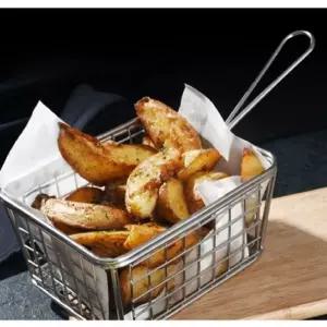 이딜리 튀김 바스켓 감자 치킨 건지개 튀김망 사각 소그릇 채반 칩스 피쉬앤 가라아케 식당용 가정용 접시