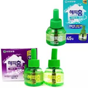 해피홈 45일 리퀴드 리필액 1개입벌레향 체향 전기코드 모기 전자모기 벌레 모기약 체모기