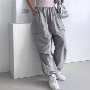 바스락 와이드 카고팬츠 데일리 루즈핏 밴딩 캐주얼조거 바지 루즈 오버 박시 스트릿 이지웨어 트레이닝 바