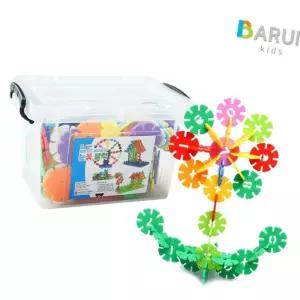 멀티블록 컬러 퍼즐 놀이교육 튼튼한 조립장난감 200pcs케이크 역활 생일완구 원목소꿉 세트 역할 교구 컵