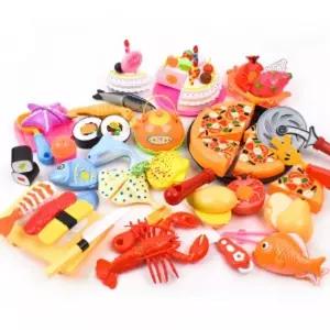 럭셔리파티 썰기 소꿉세트 lux cut 생일케이크 피자 자르기 물고기 씨푸드 주방 놀이썰기장난감 역할 부엌