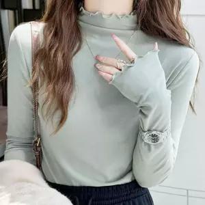 [yck]러블리 프릴 피치기모 스판 레이어드 반목티[패션]