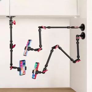 고정형 자바라 거치대 천장 벽 금속 다관절 스마트폰 암 자유 회전 촬영 라이브 방송용