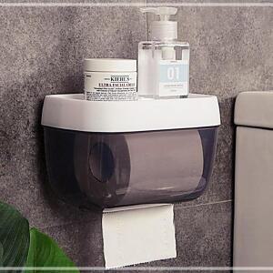 [2개구성] 주미래로이엔씨 케이스 화장지 접착식 두루마리 걸이 화장실 방수 FAWCBC3EB