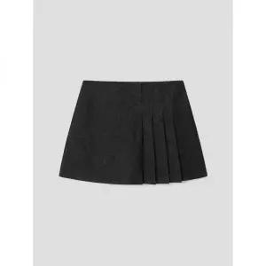 에잇세컨즈 데님 플리츠 스커트 블랙 416696