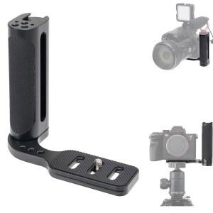 캐논 /니콘 /소니 /파나소닉 DSLR 미러리스 카메라용 Arca 스위스 베이스 플레이트가 장착된 Fotga 유니버설 좌측 핸들 그립 홀더 비디오 안정기, LED 조명용 콜드 슈 1/4