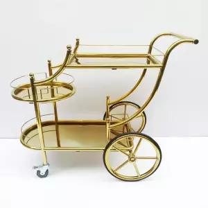 2단 카페 웨건 룸서비스 골드 레스토랑 서빙카트 서빙 호텔 트롤리