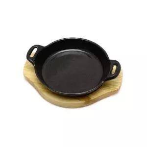 그릴판 양손 원형 스테이크판 소 주물팬 콘치즈팬 그릴판