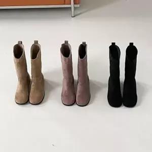 [SBG8AXM]스웨이드 라운드토 미들부츠 포근핏 5FW