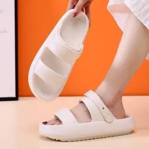 [SY60Z06]샌들 겸 뮬 고무 커플슬리퍼 통굽 슬리퍼