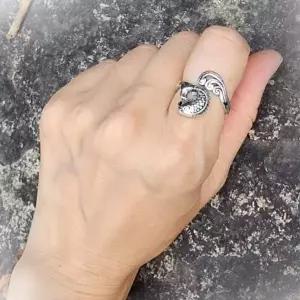 장수 행운 잉어반지 합격 성공 기원 부적 금전 재물 은도금 물고기