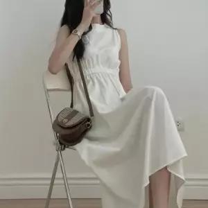 [라일리여성의류] Rly 허리 셔링 민소매 롱원피스 허리 밴딩 여름 원피