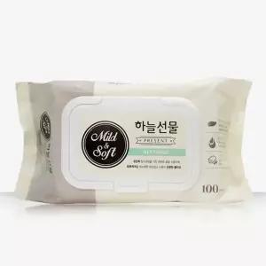 물티슈 HF28VX34 캡형 100매 5개 두툼한물티슈 신생아물티슈 유아용물티슈
