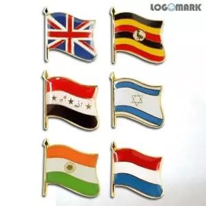 휘날리는 국기뱃지 영국  우간다  이스라엘  룩셈부르크  인도  이라크