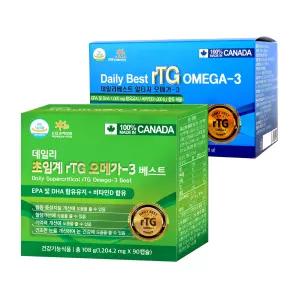 데일리베스트 rTG 오메가3 180캡슐 / 초임계rTG오메가3 I + I (90캡슐,2개)