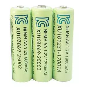 태양광 충전지  건전지 AA 600 / 1200 / 1800mAh 배터리 니켈수소전지