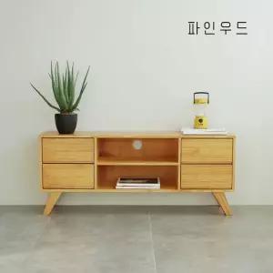 베키 북유럽 원목 높은 2단 거실장 1200 세트 티비다이 TV 선반 장식장