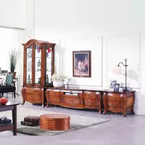 [퍼니프랑] 수입 유럽형 빈티지 엔틱가구 TR 08 엔틱 컬러 TV 드레스 거실장 세트