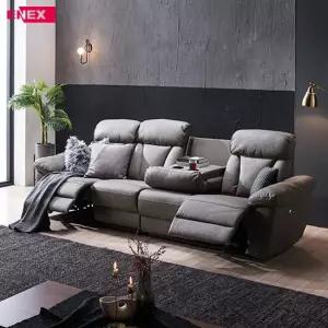 [에넥스]퍼스트 가죽 전동 리클라이너 소파 4인용