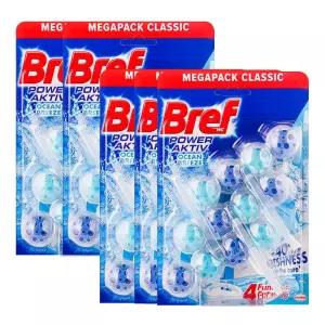 브레프 변기세정제 파워액티브 오션 15개(50g, 3입x5개) 