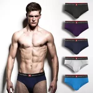 [스위스밀리터리] 남자삼각팬티 고탄력 속옷 5장세트[무료배송]