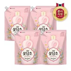 [LG생활건강]샤프란 꽃담초 부케가르니 섬유유연제 연꽃 리필 1.6L x 4개