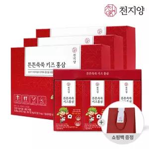 [소비기한26.08.04] 쇼핑백증정 천지양 튼튼쑥쑥 키즈홍삼 30포 3박스 어린이홍삼 면역 진세노사이드 4m