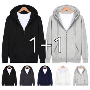 완티 베이직 프리미엄 특양면 후드집업 (2장세트) 남녀공용 빅사이즈 오버핏 커플