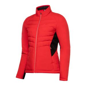 여성 하이브리드 다운 자켓 레드