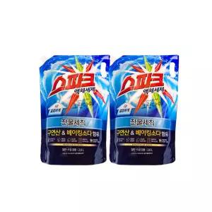 스파크 액체세제 찬물세척 세탁세제 리필 2.6L x2개