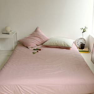 쁘리엘르 컬러샌드 60수 순면 매트리스커버, Q, 핑크샤베트, 1개