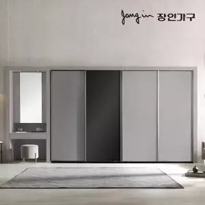 장인가구 파인 매트 슬라이딩 미러 파우더 붙박이장 30CM