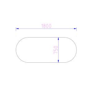 국산 무수축 항균 방수 한샘 포레 컴포트 6인 1800 타원형 반투명 투명매트 식탁보 테이블매트