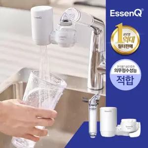 [에센큐]씽크수전에 바로연결 정수기 나노 핸디형 기본세트_본체1+필터1+커넥터1+세디필터1