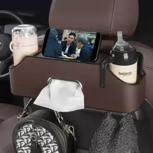 라온파인 헤드레스트 거치대 멀티 수납함 컵홀더 자동차 정리함 뒷좌석 수납 포켓 트레이